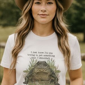 Funny Alligator Swamp Tee • Wildlife Humor Shirt • Southern Style Graphic Tee